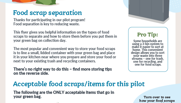 What's In What's Out Food Scraps Flyer